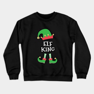 Funny Christmas Party Elf King Costume Crewneck Sweatshirt